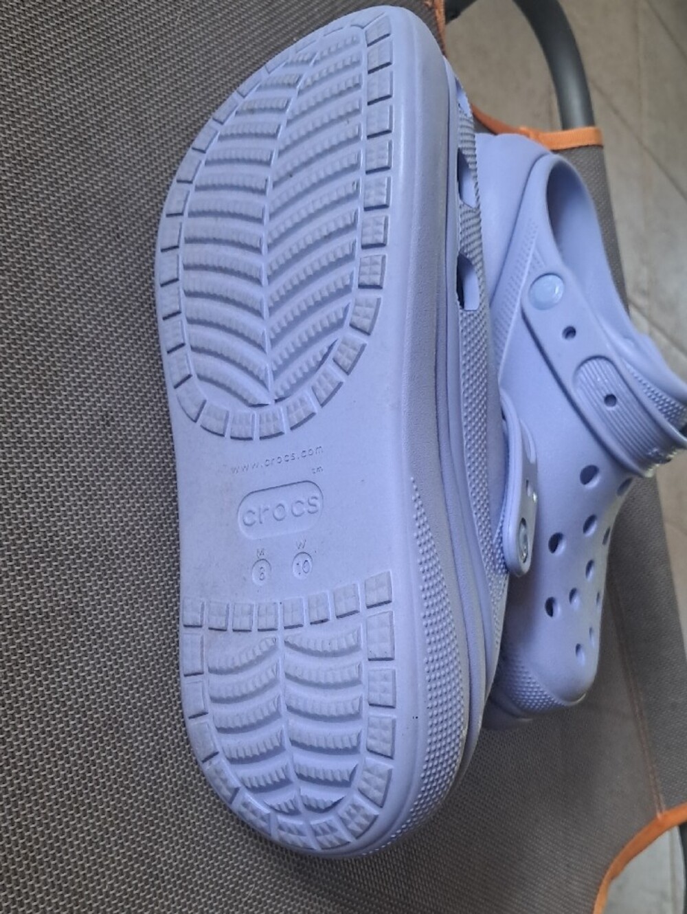 CROCS Ladies Lavender Slip-On Clog with Heel Strap - Picture 3 of 4